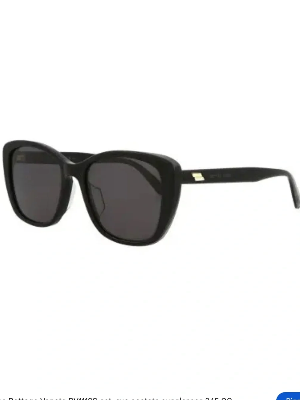 Bottega Veneta Black Oversized Cat-Eye Sunglasses
